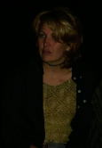 The birthday girl in a moment of indecision.