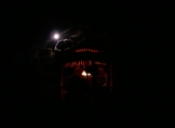The gazebo by moonlight.