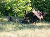 A disused farm machine.