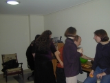 (Jimbo), (Caz), (Cathy), (Conrad), (Silvia), (Caitlin)