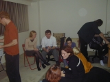 (Conrad), Amanda, Rob, (Sonya), (Orallie), (Sima), (Flea), (Raz), (Jimbo)